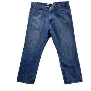 Tommy Hilfiger Denim Jeans Mens 40x30 Blue Freedom Grunge Relaxed Straight Denim